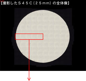 撮影したS45C(25mm)の全体像